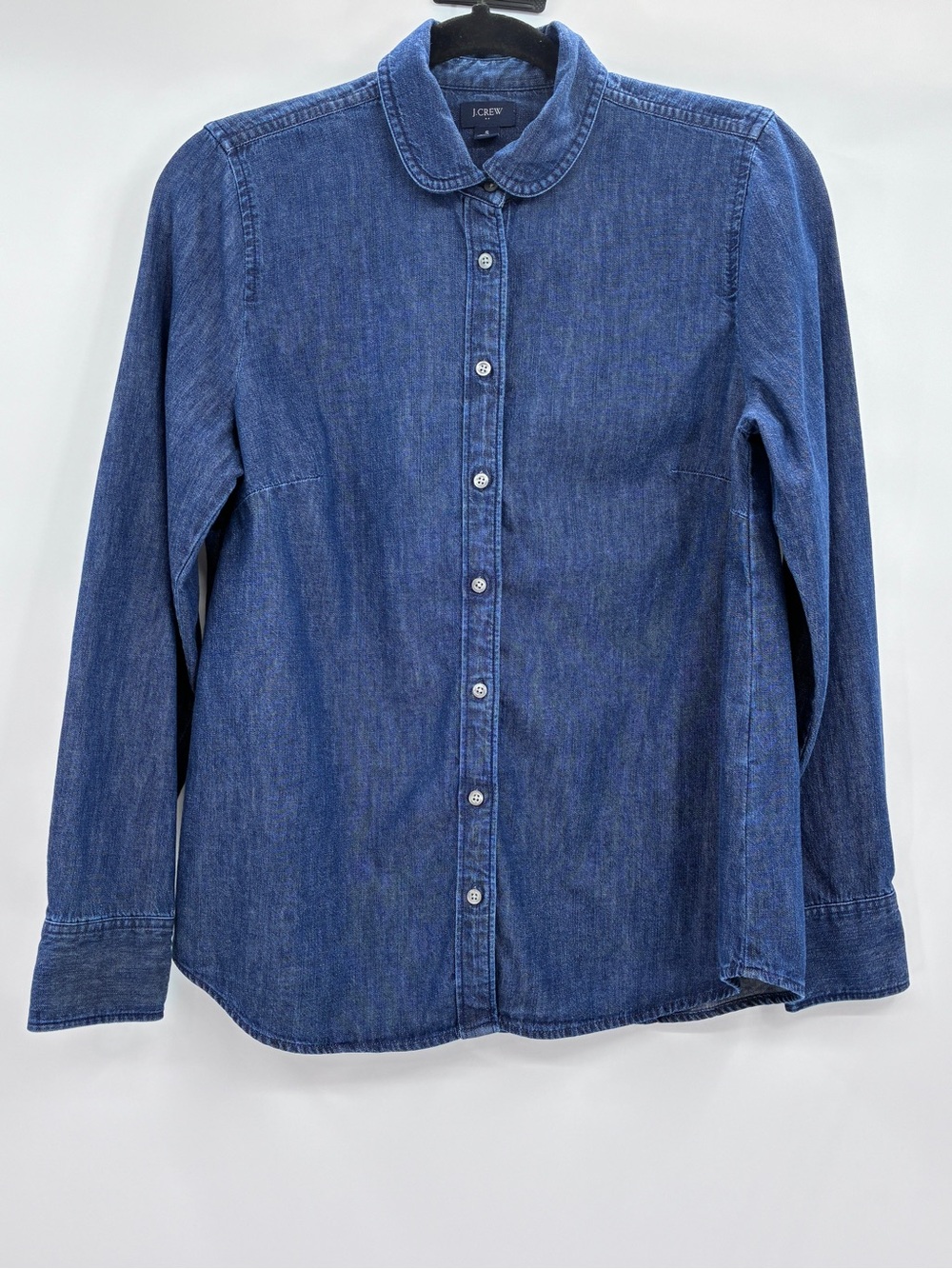 J.CREW Factory Women’s Blue Denim Chambray Button Up Long Sleeve Shirt Small